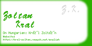 zoltan kral business card